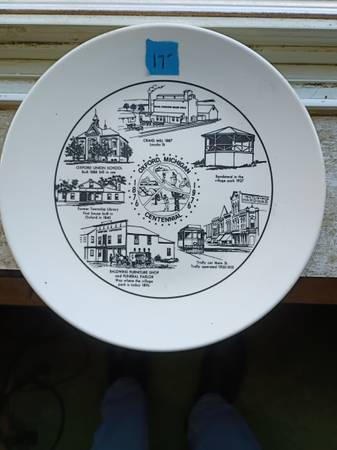 Oxford Michigan centennial plate 1