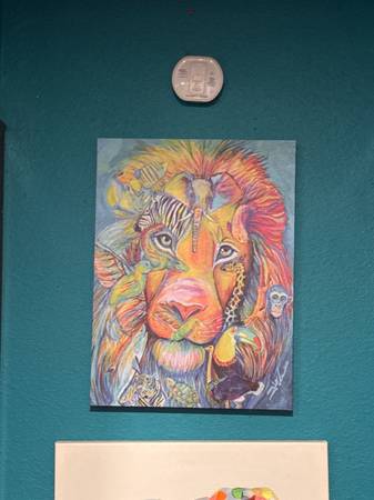 Lion animals painting 1