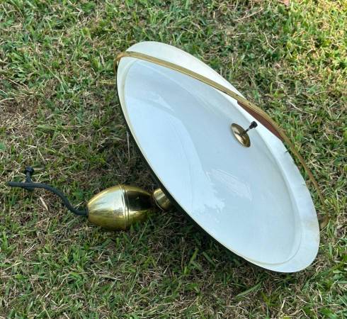 Vintage Antique Mid Century Modern MCM Atomic Era Saucer Swag Light 1