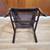 Vintage Walnut Queen Ann Back Accent Arm Chair with Leather Seat 10 thumbnail