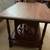 Vintage Wooden Table with a Shelf and Beautiful Bird Sculptures 3 thumbnail