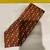 Brown pattern silk tie 7 thumbnail
