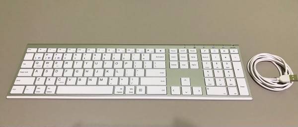 Multi-Device Slim Rechargeable Bluetooth Wireless Keyboard 1