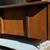 Vintage Executive Mid Mod Desk Mid Century Modern with Finished Back 5 thumbnail
