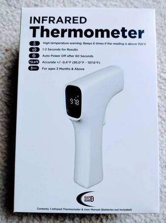 Infrared Forehead Thermometer Non-Contact LCD DIGITAL Rapid Guard NEW 1