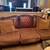 Leather couch sofa w/ pillows studs bar couch 1 thumbnail