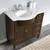 38" Single Left Sink Vanity Carrara White Marble Top Cabinet -G2612 2 thumbnail