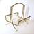 Vintage Gold Metal Magazine Rack with Faux Bamboo Design 2 thumbnail