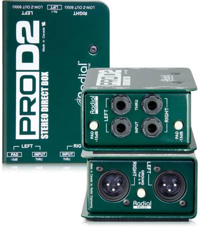 Direct Boxes - Radial ProD2 Stereo, 2x Warm Audio Active DI, Rapco DI 1