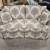 Habitat for Humanity Restore –Ethan Allen White & Blue Damask Loveseat 2 thumbnail
