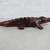 Hand-Carved Wooden Crocodile/Alligator Folk Art Sculpture 12" Length 5 thumbnail