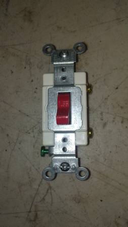 (31) Leviton 20A 120/277V Single-Pole AC Quiet Switch Red Toggle 1