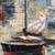 Signed, Big, Beautiful Boating Scene With Great, Engaging Colors 15 thumbnail