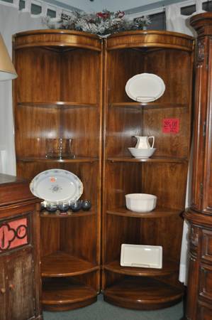 Vintage Drexel Heritage Accolade Campaign Style Corner Shelf & More! 1