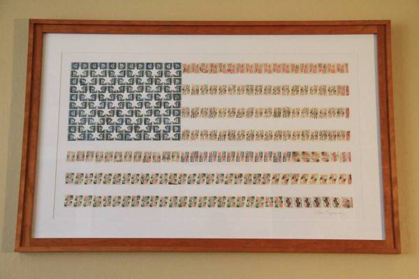 USA Flag Stamp Art Collages 1
