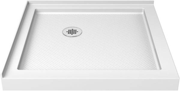 36" x 36" Corner Shower Base in White 1