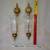 Pair VTG BRASS 15" Wall Candle SCONCES Glass Hurricane Globes Holders 1 thumbnail