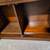 Solid Walnut Flip Top Buffet With Brass Accents On Caster Wheels 7 thumbnail