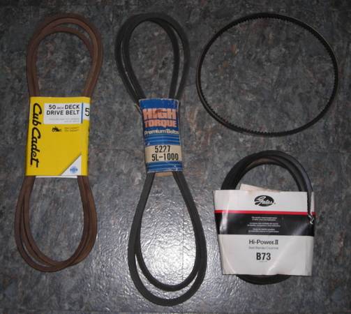 Miscellaneous belts ... Cub Cadet / Snapper / Gates 1