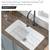 Top Mount or Undermount Kitchen Sink White 32 x 19 Inch,10" 20 thumbnail