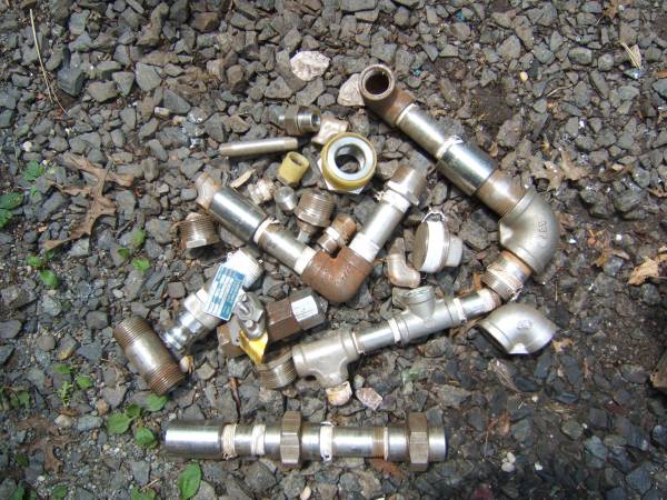 Stainless Steel pipe fitting lot of 35 most are new vintage 1