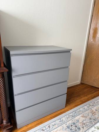 IKEA MALM 4 Drawer Dresser Chest Gray Bedroom Storage 31.5” - furniture - by owner - sale