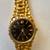 VINTAGE 70S GRUEN DIAMOND QUARTZ GOLD NUGGET BAND LADIES DISCO WATCH 1 thumbnail