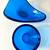 Heavy art glass cobalt blue bowl set 2 thumbnail