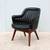 Vintage Mid-Century Modern Black Naugahyde & Walnut Executive Armchair 2 thumbnail