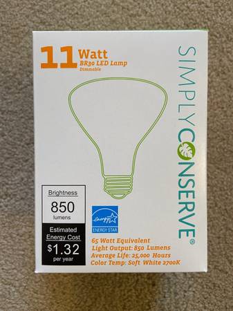 SIMPLY CONSERVE LED 11WATT BR30 LAMP x 24 1