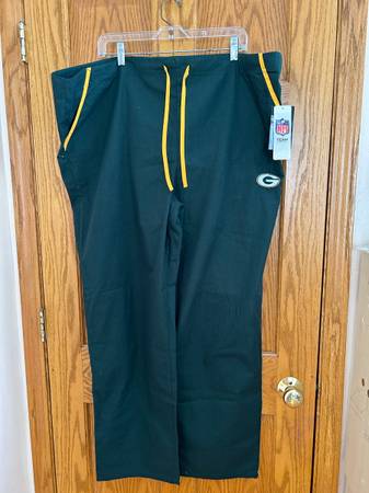 NFL GB Packers Lounge Scrub Pants Size 2XL - $10 (Bay View)63471071303171120