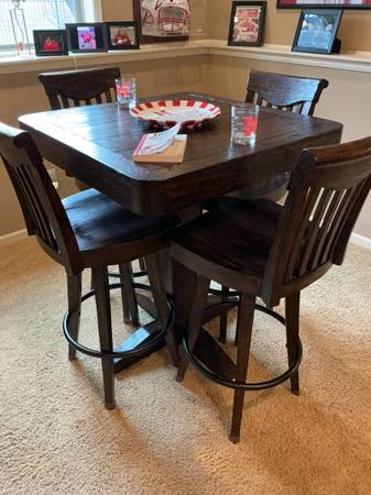 Pub table and 4 chairs 1