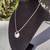 Sterling Silver Necklace or Choker with Stacking Discs Pendant 16" L 3 thumbnail