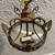 Small Heavy Brass Old Vintage Pendant Fixture Ceiling Light Chandelier 3 thumbnail