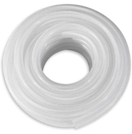 Clear Braided Plastic Vinyl Tubing 3/4" ID × 25 ft 1
