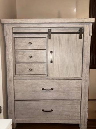 5 drawer dresser chest with sliding door 1