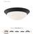 Like new Matte Black Flush Mount Ceiling Light 16-Inch Wide 1 thumbnail