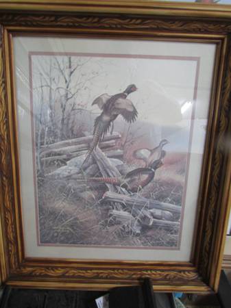 Gregory Messier framed and matted pheasants print 1