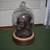 Wood Carved African Female Head under Glass Dome 2 thumbnail