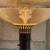 Art Deco Antique Bronze Finish Pedestal Torchiere Lamp w/ Glass Shade 4 thumbnail