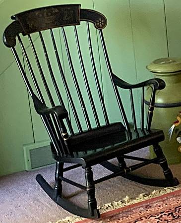 Antique Early American Boston Rocker 1