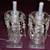 Pair Antique Etched Glass Electric Boudoir Lamps w/ Glass Prisms 1 thumbnail