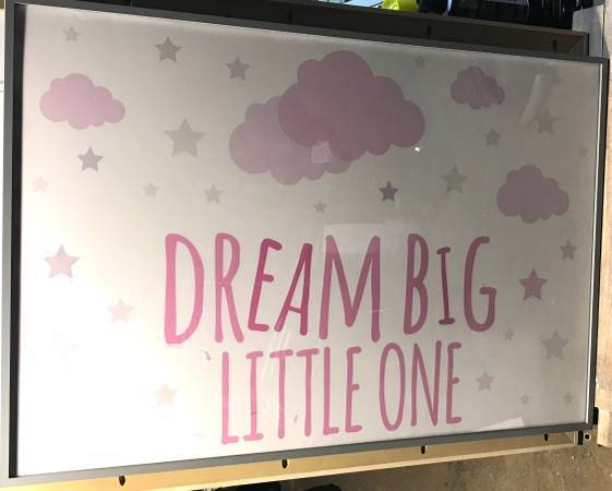 ‘Dream Big Little One’ Large Inspirational Art (incl. frame and glass! 1