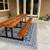 WESTERN RED CEDAR WOOD/METAL FRAME PICNIC TABLE 14 thumbnail