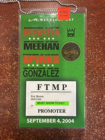 Spinks vs Gonzalez Mandalay Bay Ticket 1