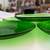 5 Green Glass plaid textured 6” plates 4 thumbnail
