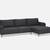STRUCTUBE Victor Dark Grey Sofa/ contemporary right-facing sectional 1 thumbnail