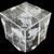 Laser Etched Elephant Crystal Cube Paperweight 3 thumbnail