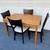 5-PIECE SMALL LIGHTWEIGHT DINING SET (1 RECTANGLE DINING TABLE WITH 4 PADDED CHA 6 thumbnail