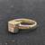Invisible-set Diamond Ring 14k yellow gold 2 thumbnail